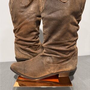 Zodiac Brown Slouchy Ankle Boots